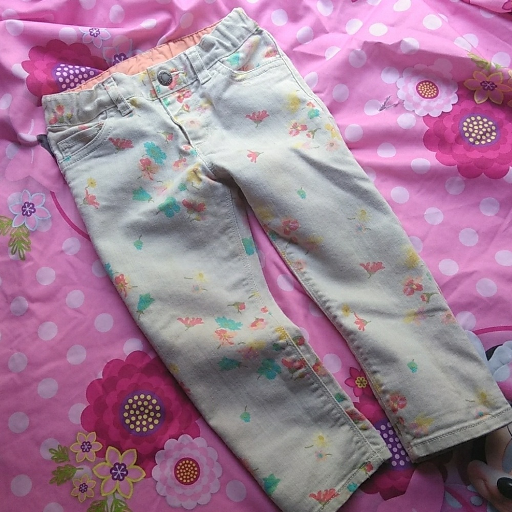Girls Oshkosh spring pattern jeans